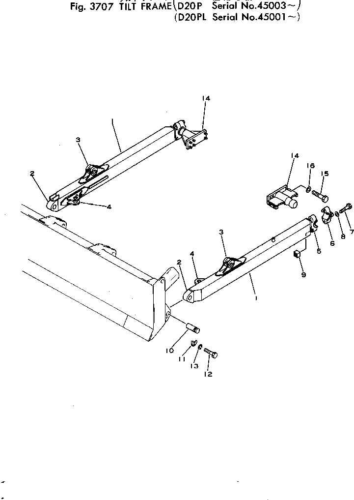 FRAME ASS'Y,L.H. (FOR D20PLL) 10F-A74-0050 KOMATSU