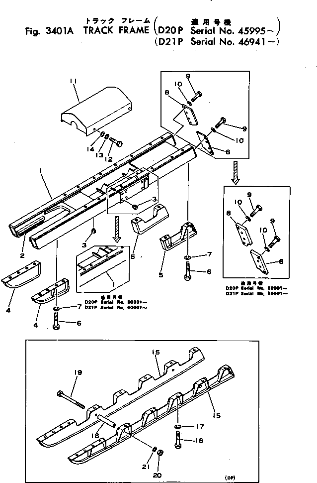FRAME,TRACK, L.H. 10G-30-11110 KOMATSU