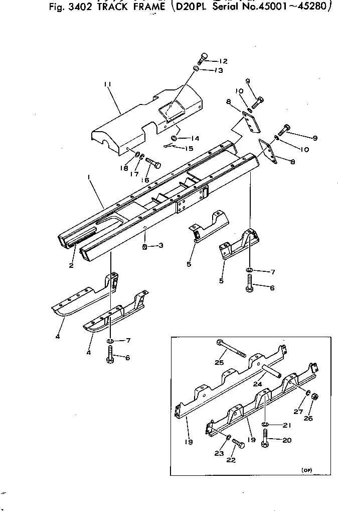 FRAME,L.H. (PLL) 10F-A74-4110 KOMATSU
