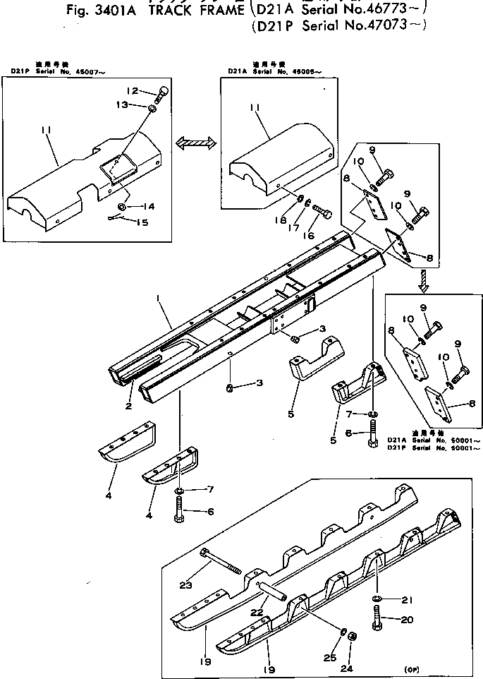 FRAME,TRACK¤ L.H. 10G-30-21111 KOMATSU