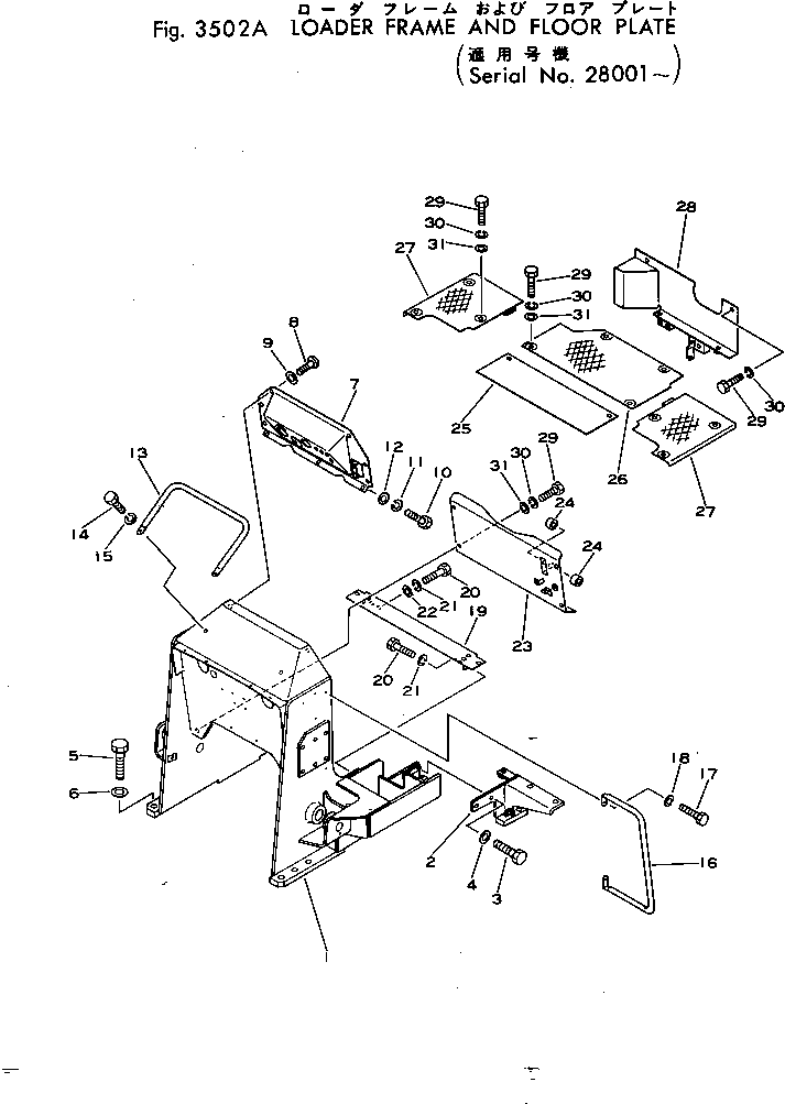 FLOOR,R.H. 113-54-23151 KOMATSU