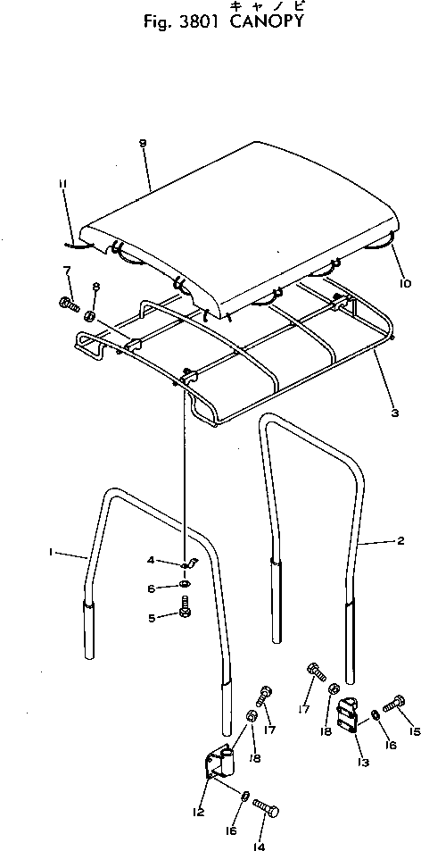 CANOPY ASS'Y 113-906-0020 KOMATSU