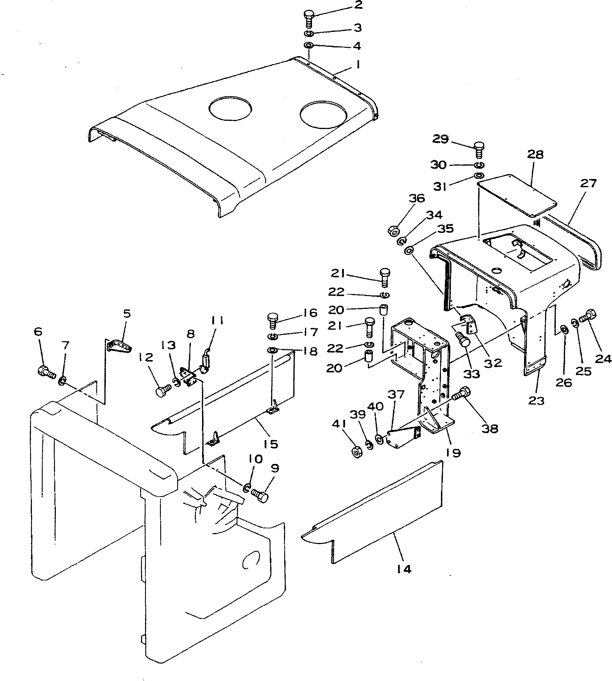 HOOD,(WITH STARTING ENGINE) 195-54-11213 KOMATSU