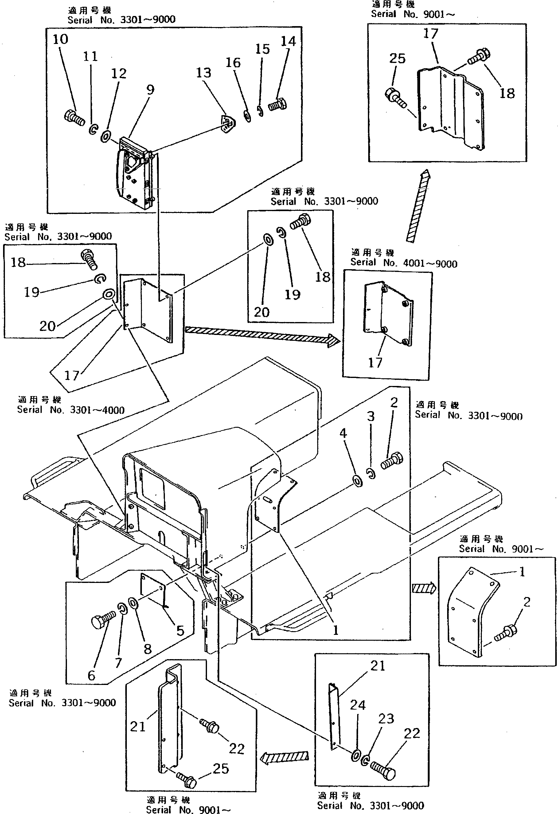COVER,(WITHOUT CAB) 195-54-23332 KOMATSU