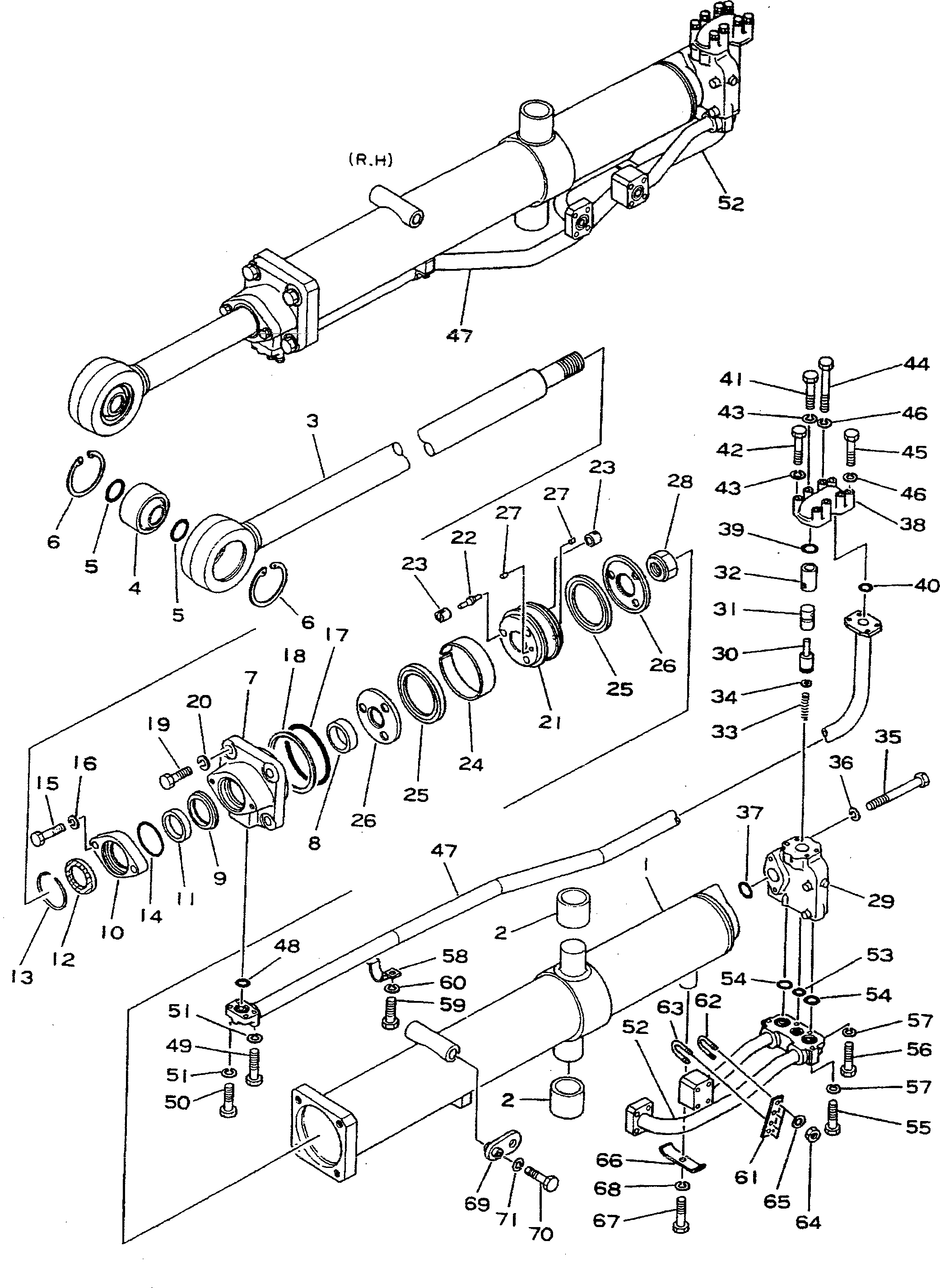 Трубка левая 195-63-13461 KOMATSU