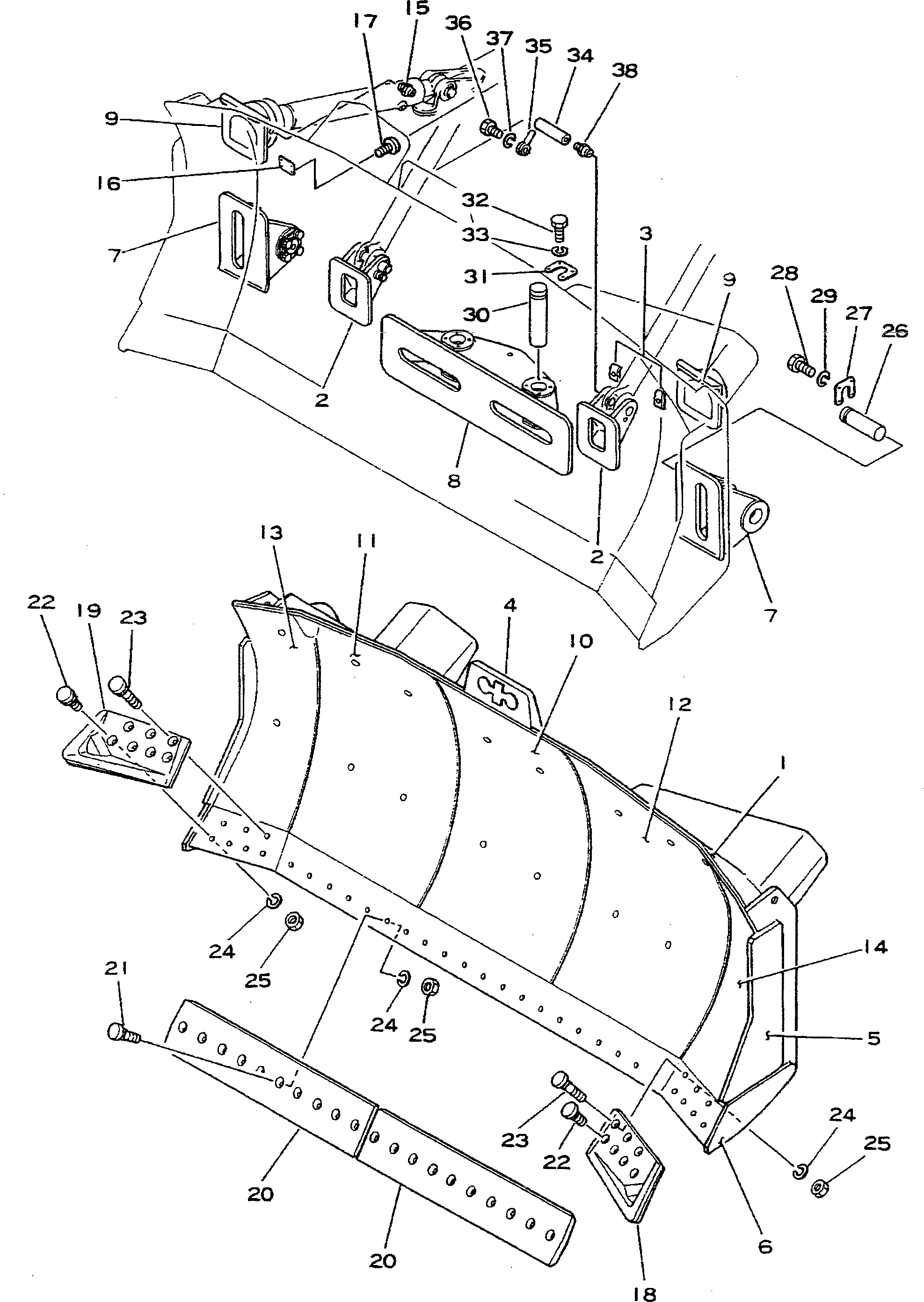 Кронштейн правый (сварной) 195-71-21140 KOMATSU