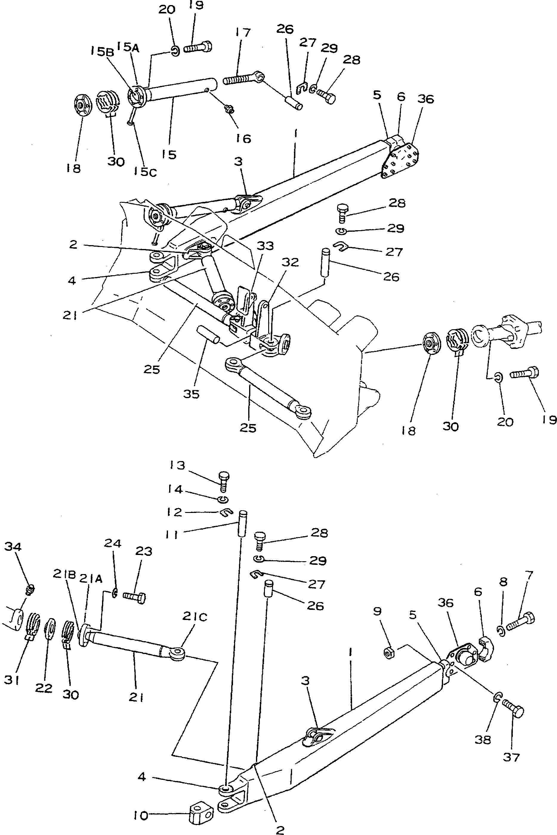 BRACKET ASS'Y,L.H. 195-71-00151 KOMATSU
