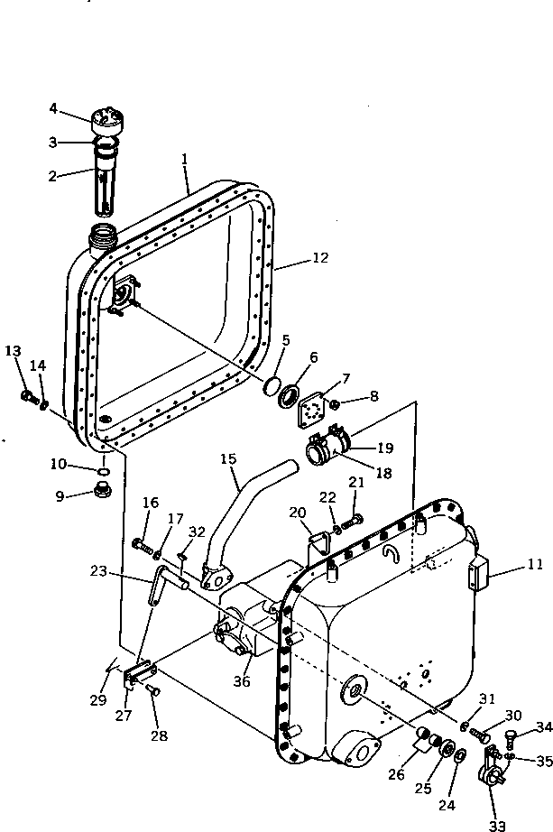TANK AND VALVE 176-60-40001 KOMATSU
