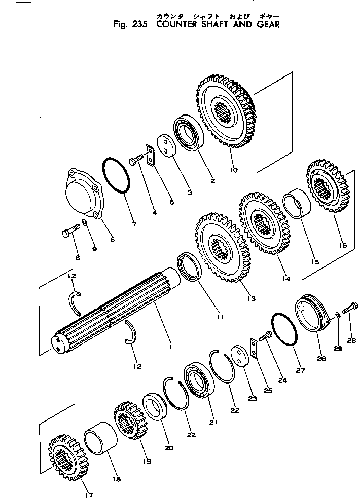 GEAR¤ 25 TEETH,2ND 12F-14-18280 KOMATSU