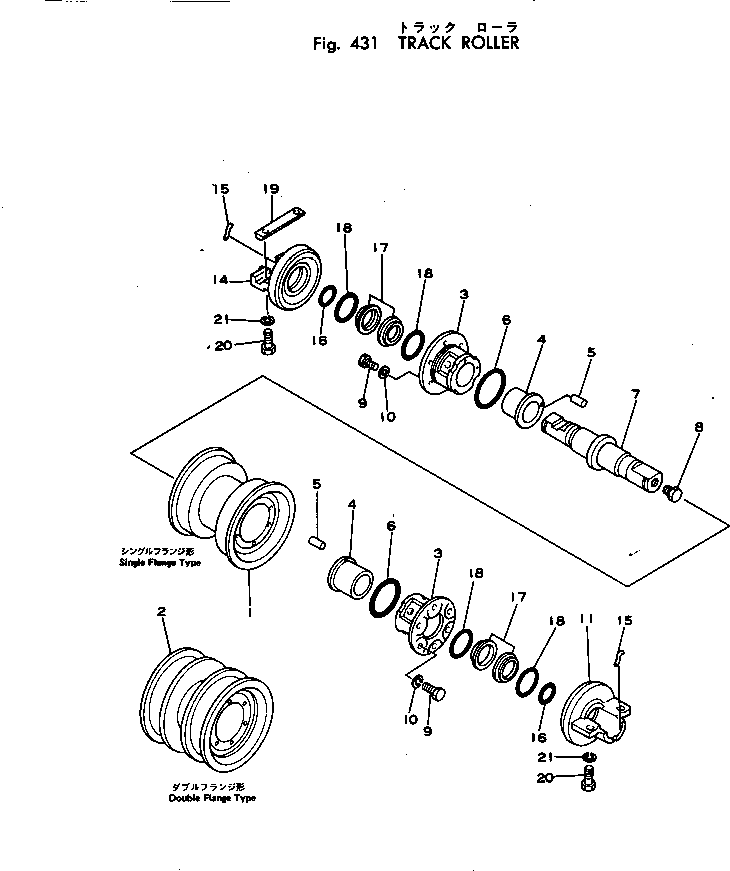 TRACK ROLLER ASS'Y,DOUBLE FLANGE 131-30-00330 KOMATSU