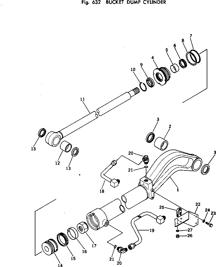 CYLINDER,L.H. 125-63-32740 KOMATSU