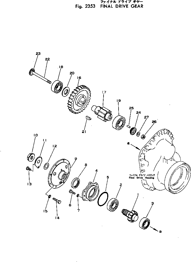 GEAR, 38 TEETH 131-27-61310 KOMATSU
