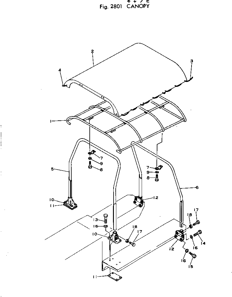 CANOPY ASS'Y 130-Z06-0010 KOMATSU