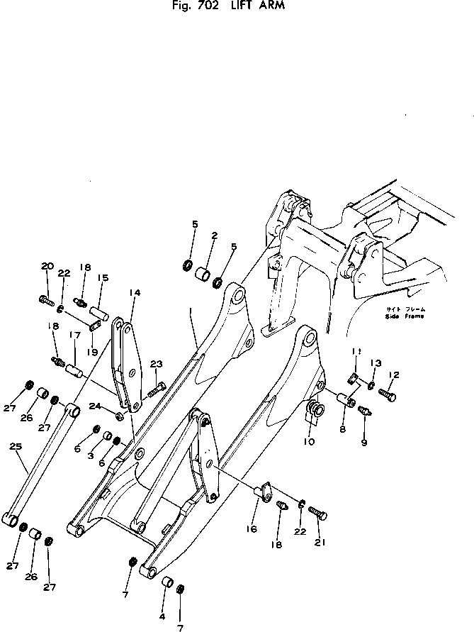 TILT ROD ASS'Y 131-70-00310 KOMATSU