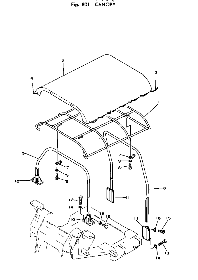 CANOPY ASS'Y 131-Z06-0010 KOMATSU