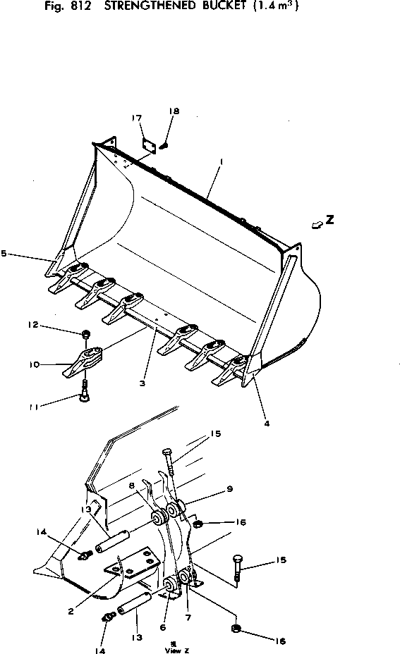 CORNER,R.H. (WELDED) 135-70-63240 KOMATSU