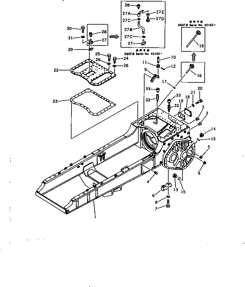 CASE AND FRAME 144-21-00501 KOMATSU