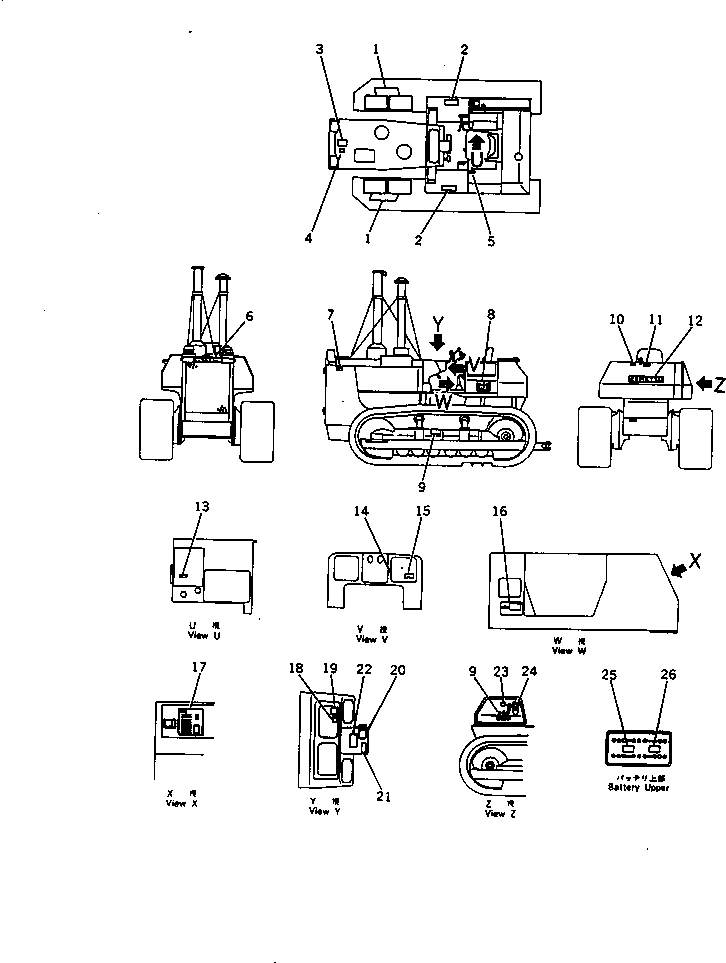 PLATE, MARK,KOMATSU SYMBOL AND D60F 09691-05609 KOMATSU