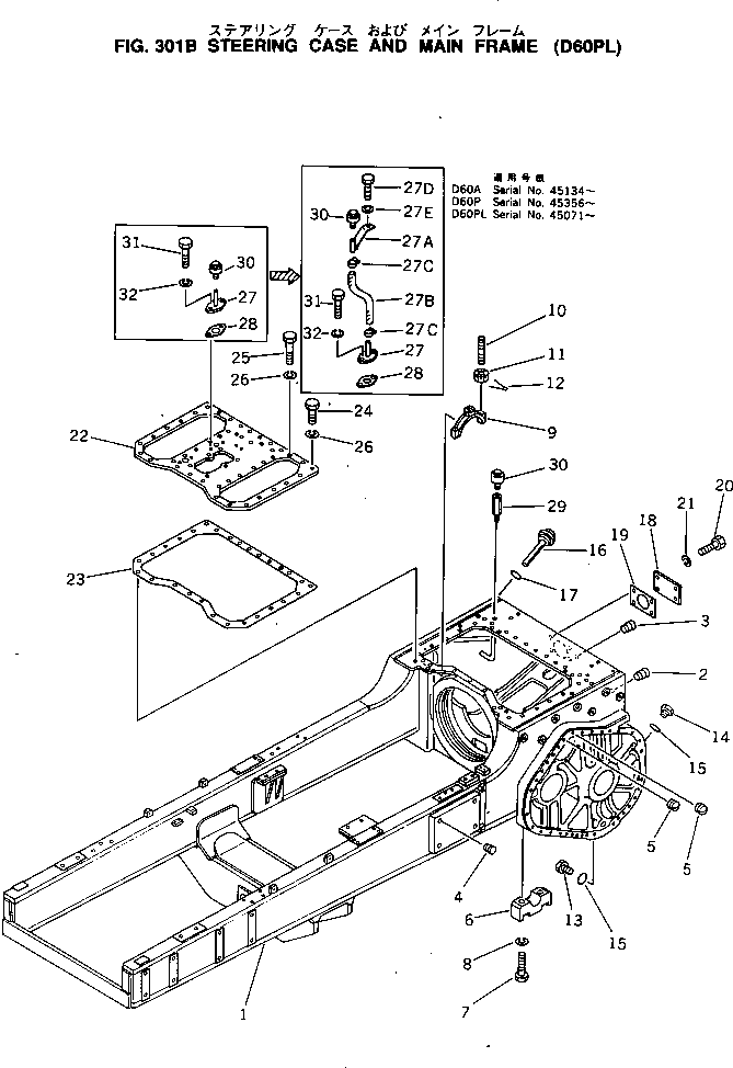 CASE AND FRAME 14F-21-21111 KOMATSU
