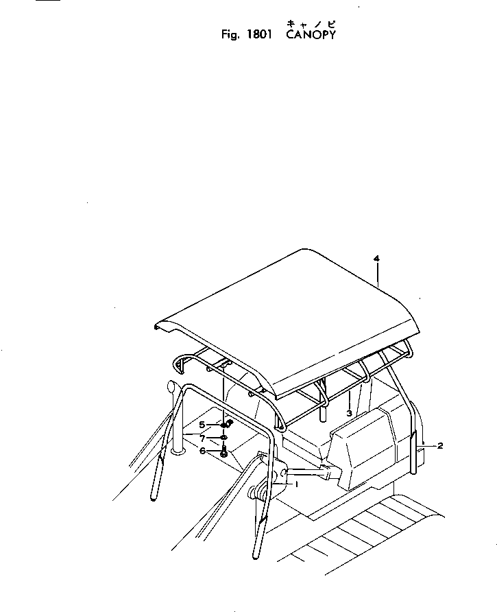 CANOPY ASS'Y \0\141-906-0510 KOMATSU