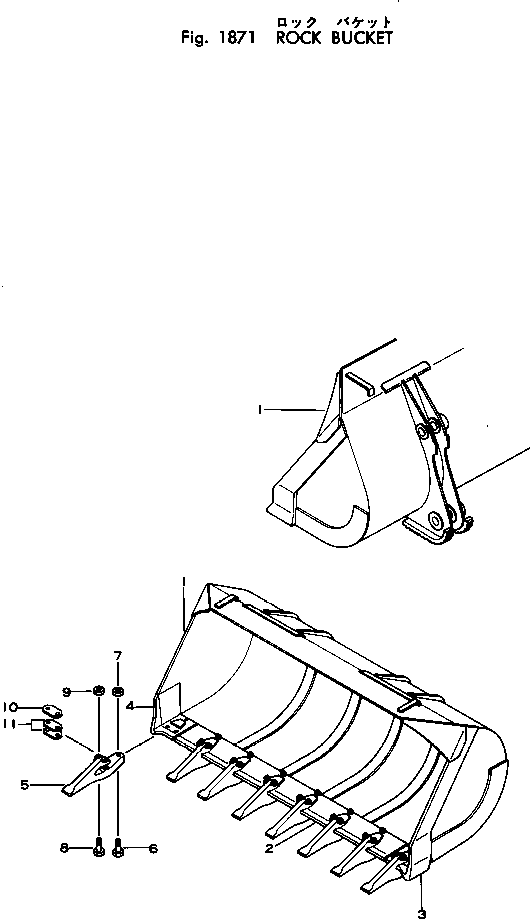 BUCKET ASS'Y,ROCK 141-901-0510 KOMATSU