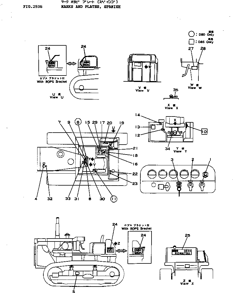 PLATE, OPERATING,TRANSMISSION CONTROL LEVER 09674-10074 KOMATSU