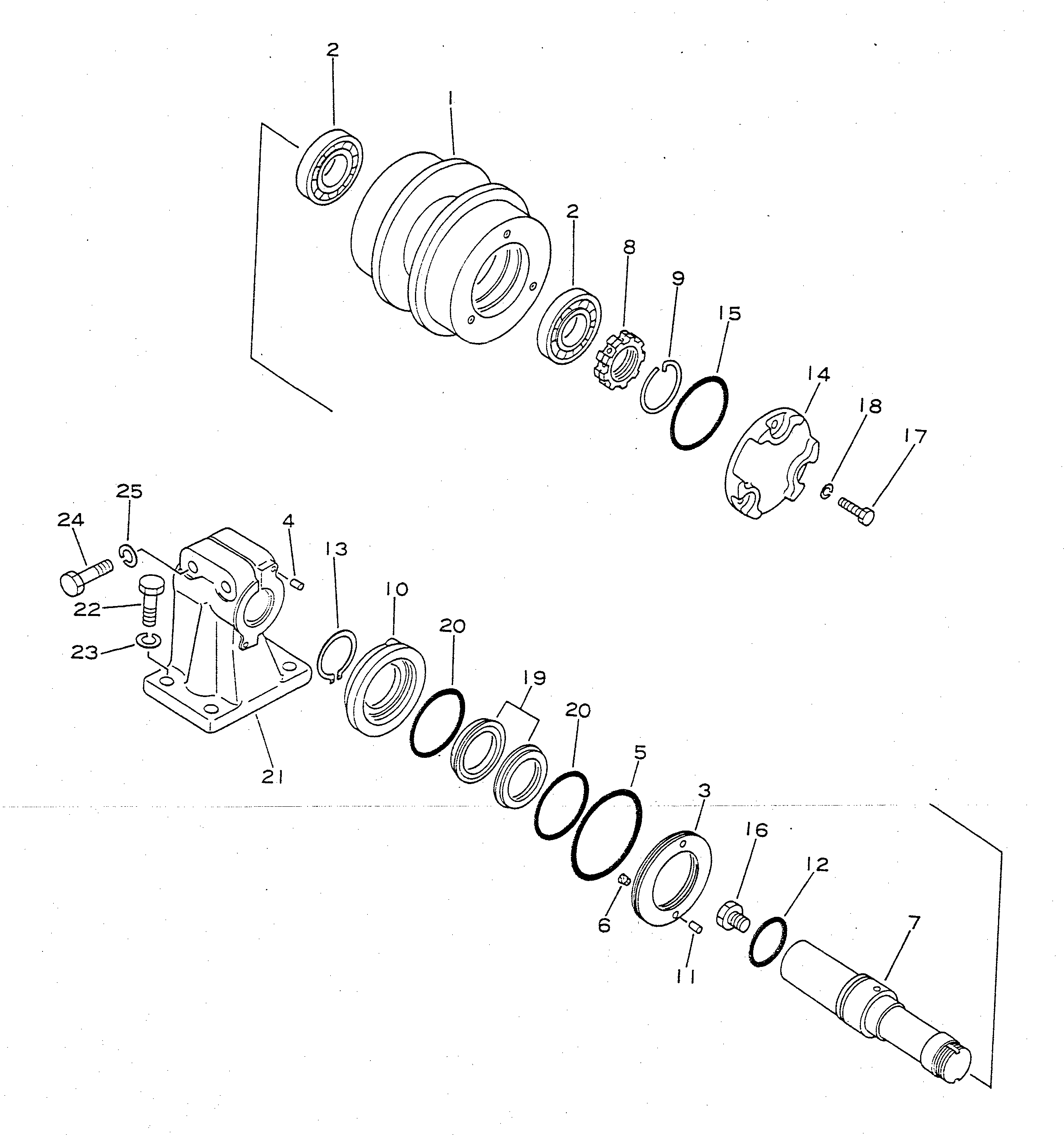 CARRIER ROLLER ASS'Y,(FOR SLAG HANDLING) 155-30-00174 KOMATSU