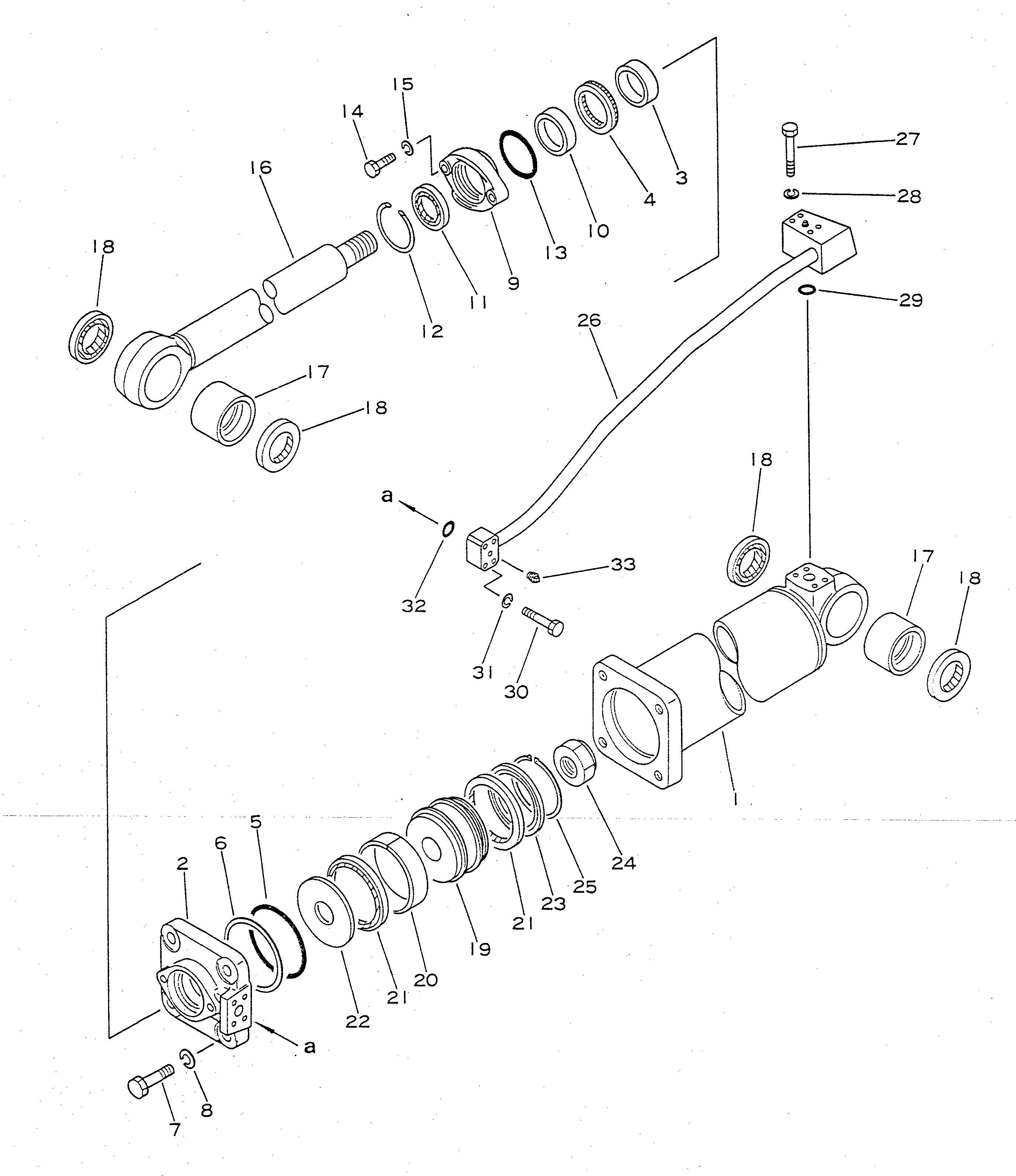 Цилиндр в сборе, левый 155-63-22104 KOMATSU