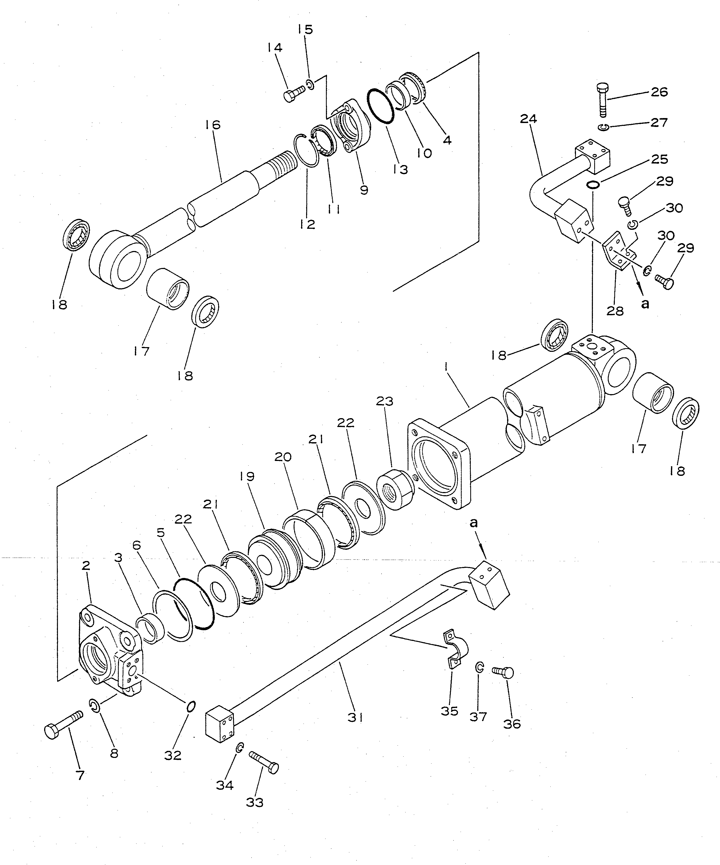 Трубка левая 155-63-32580 KOMATSU