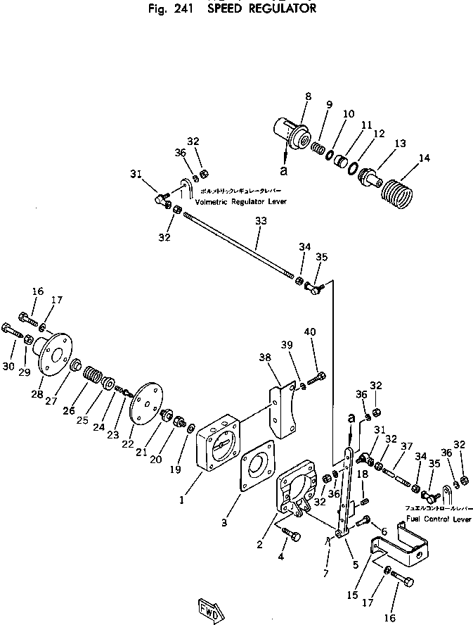 BRACKET,SPEED REGULATOR M711015321750 KOMATSU