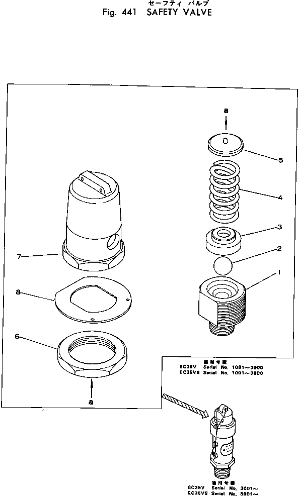 SAFETY VALVE ASS'Y \0\M720170002700 KOMATSU