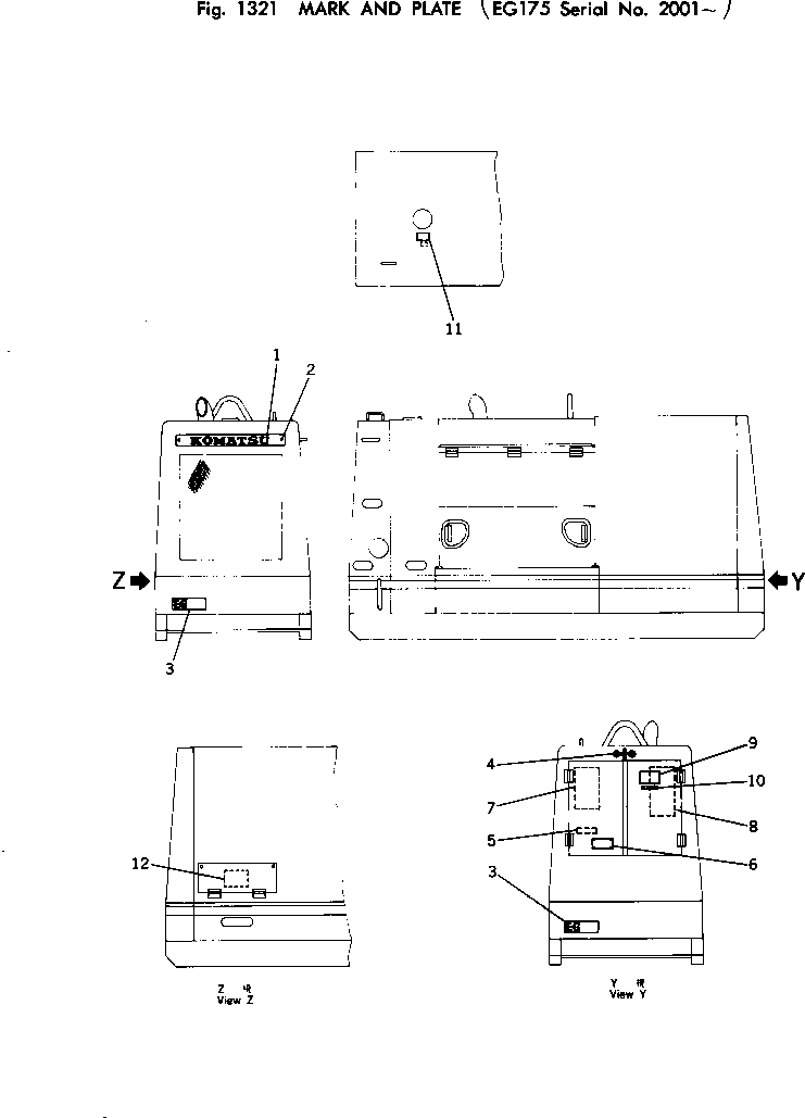 PLATE¤ MARK,EG175 6996-81-1321 KOMATSU