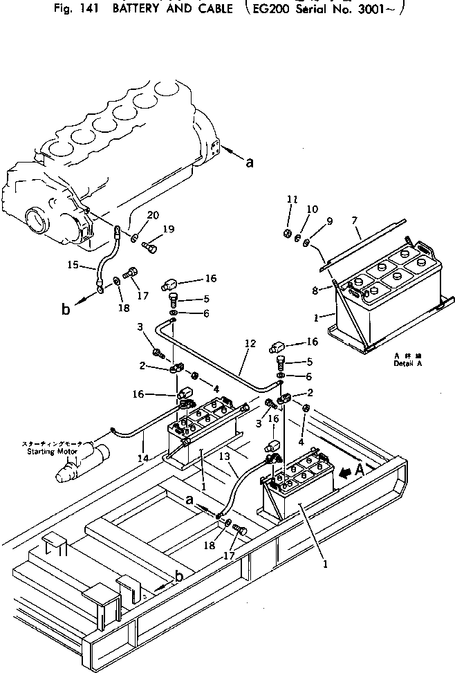 HOLDER,BATTERY TEN0008-02052 KOMATSU