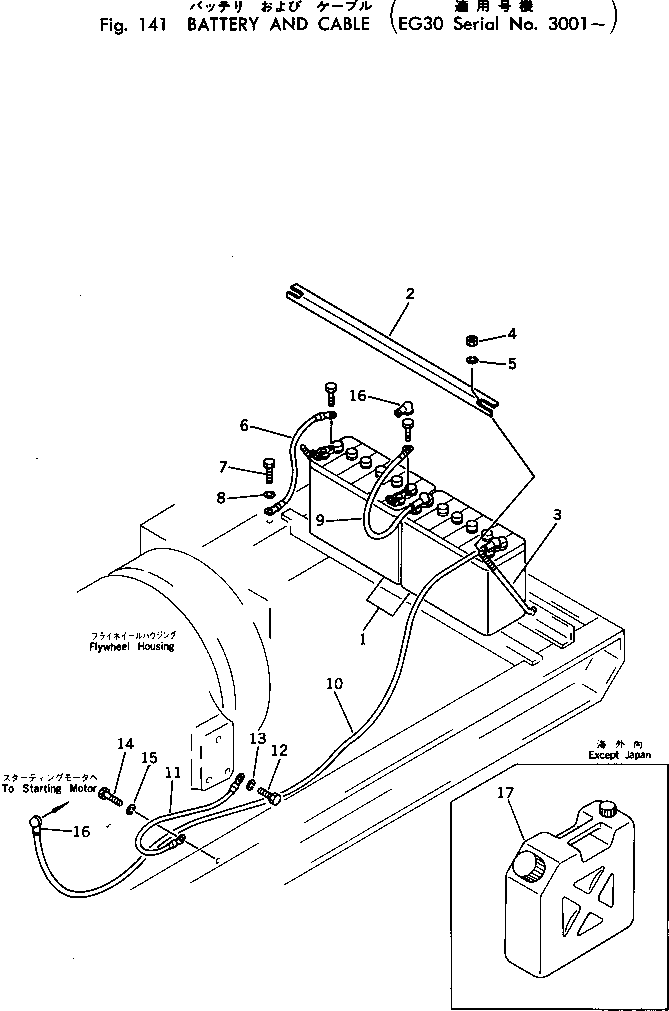 HOLDER,BATTERY TEN0008-02110 KOMATSU