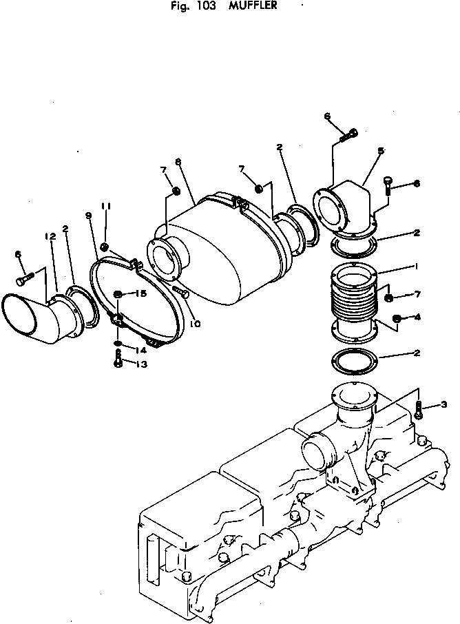 ELBOW,EXHAUST 6995-11-5341 KOMATSU