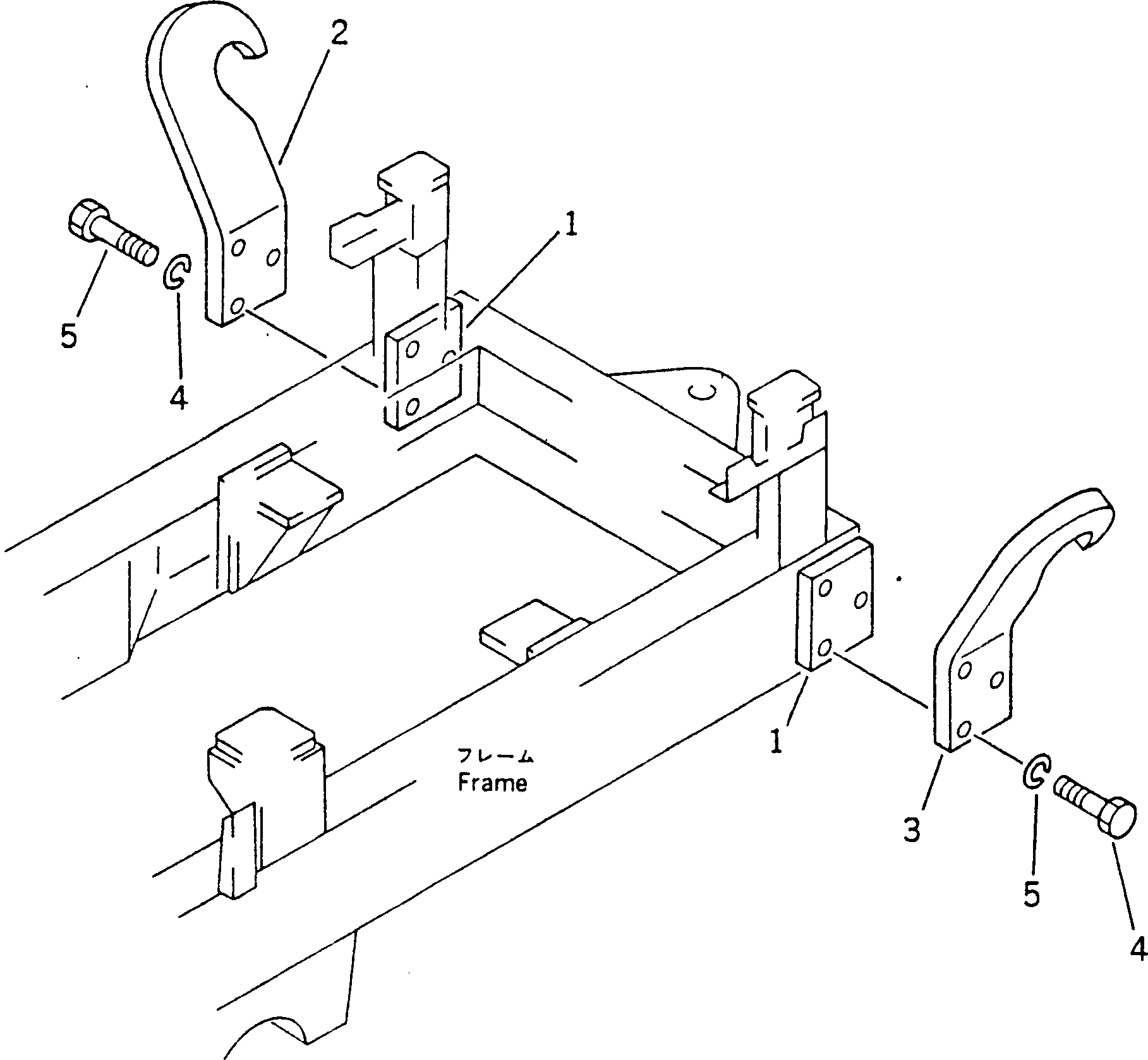 HOOK,R.H. 232-902-7120 KOMATSU