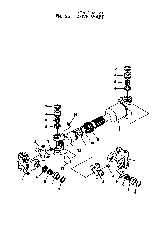 DRIVE SHAFT ASS'Y \0\236-20-22100 KOMATSU