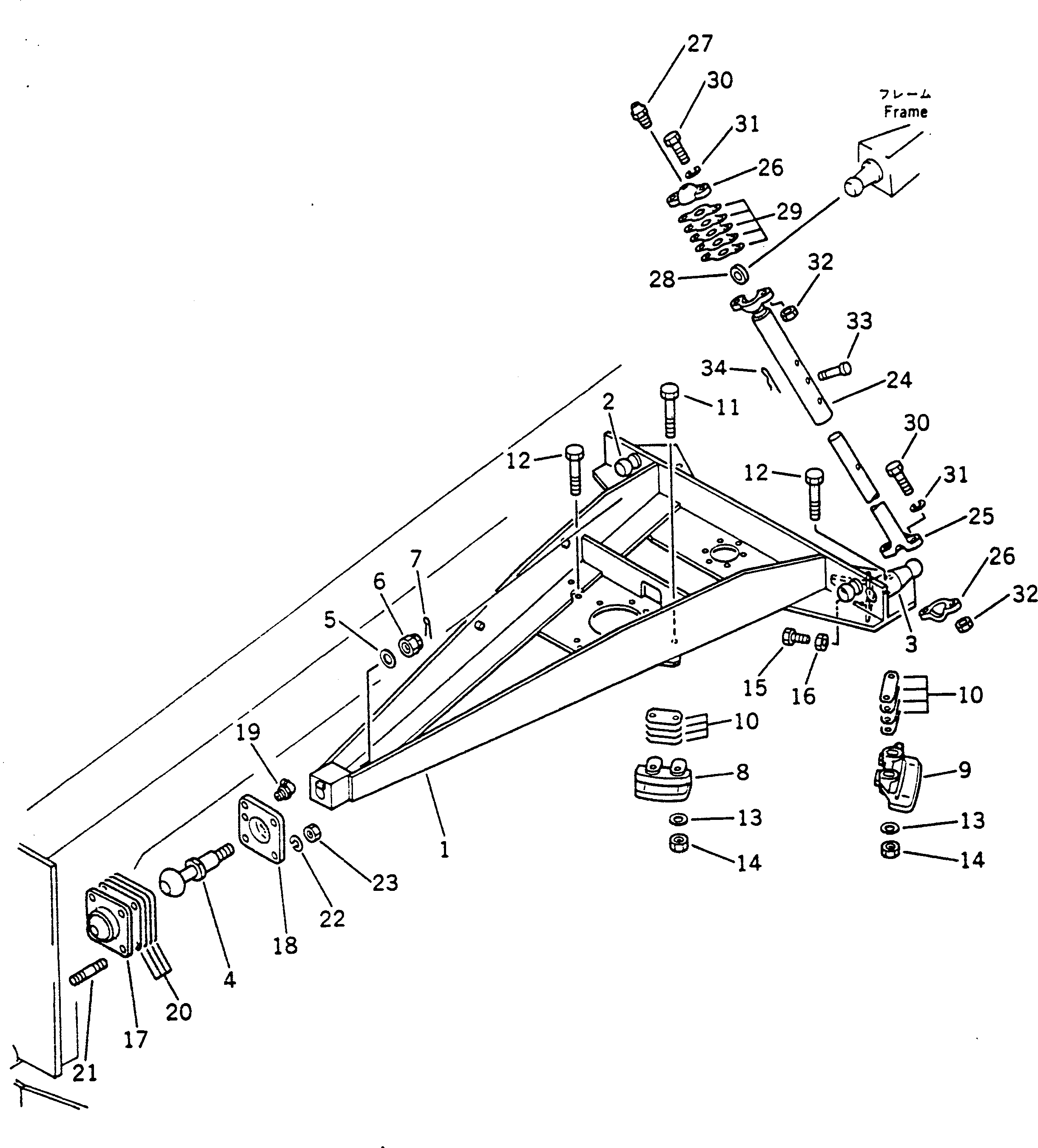 ROD ASS'Y,SIDE SHIFT 237-70-00031 KOMATSU