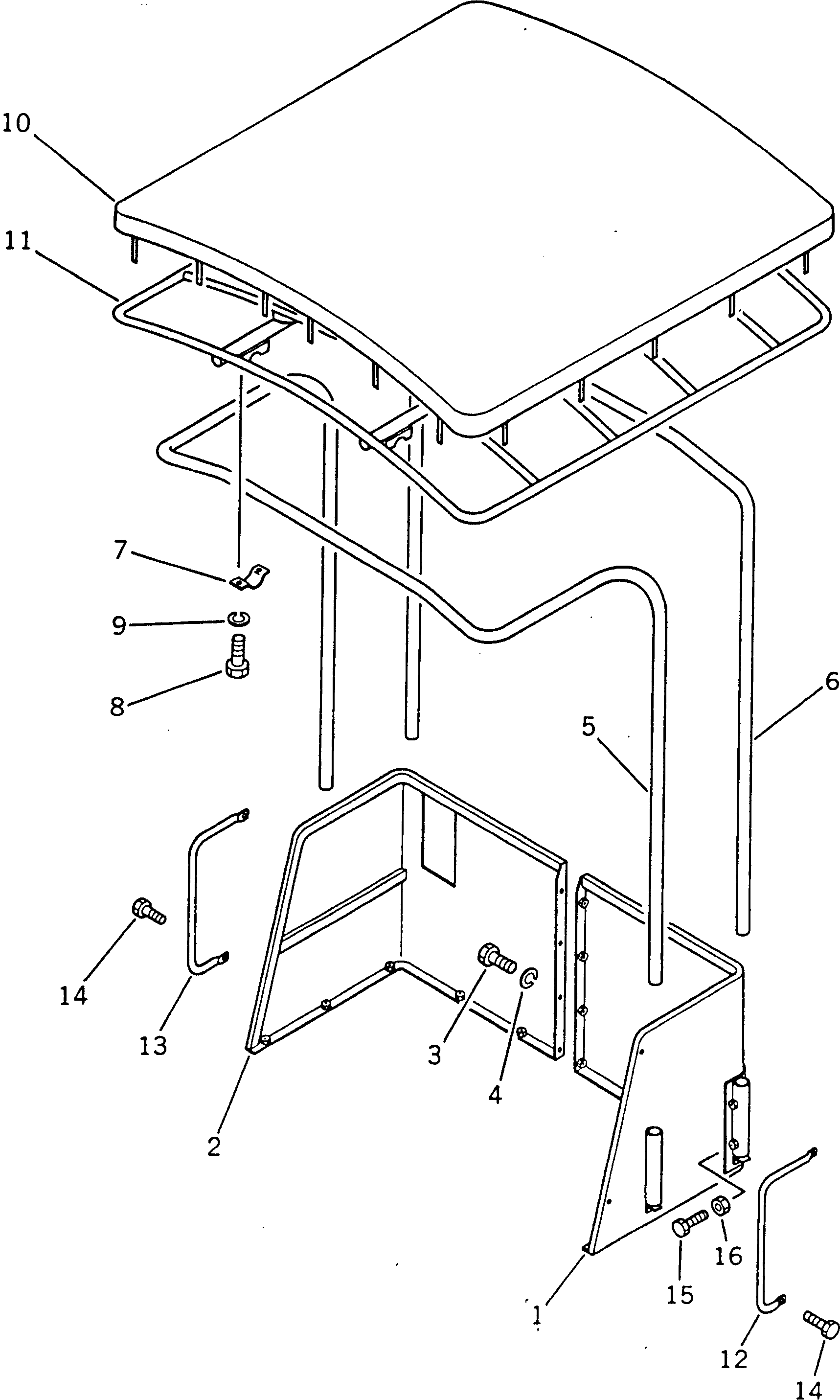 CANOPY ASS'Y 237-855-0120 KOMATSU