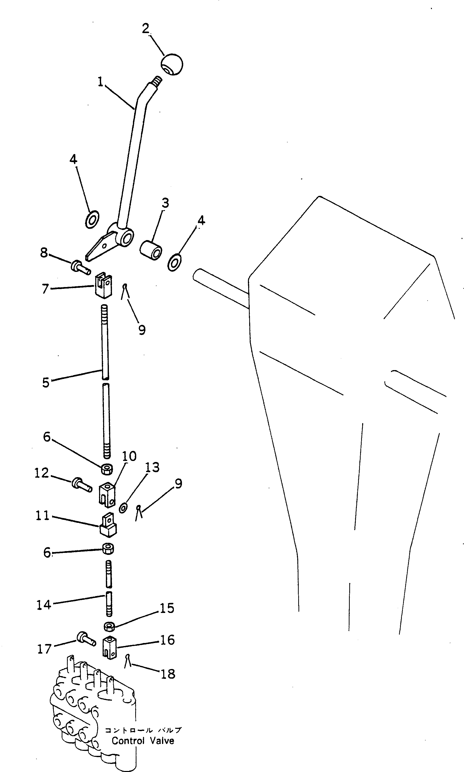 KNOB ASS'Y 237-43-00140 KOMATSU