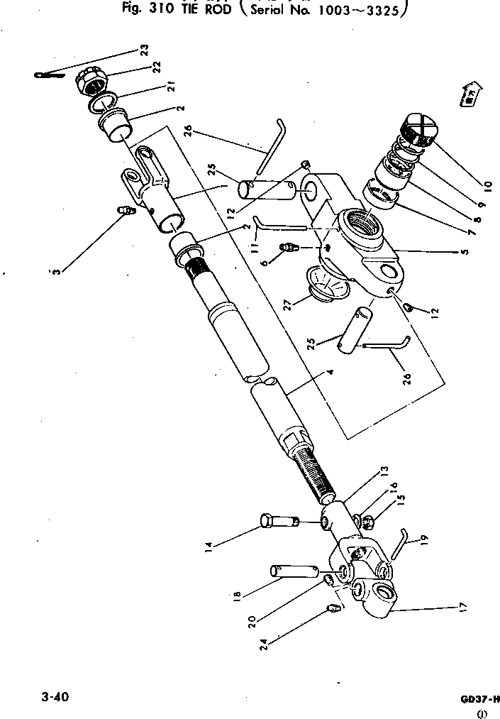TIE ROD ASS'Y 232-40-00111 KOMATSU