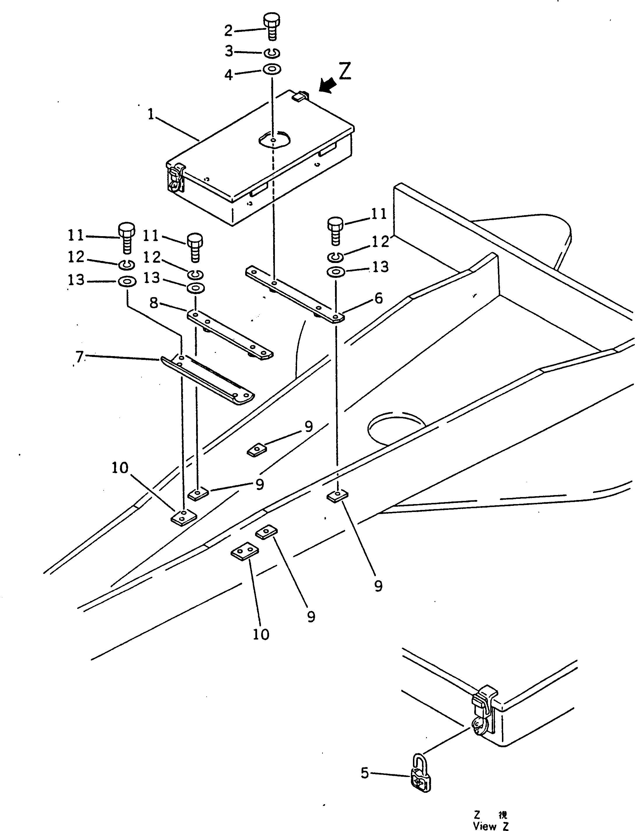 DRAWBAR ASS'Y,(MODIFIED PARTS) 232-98-51340 KOMATSU