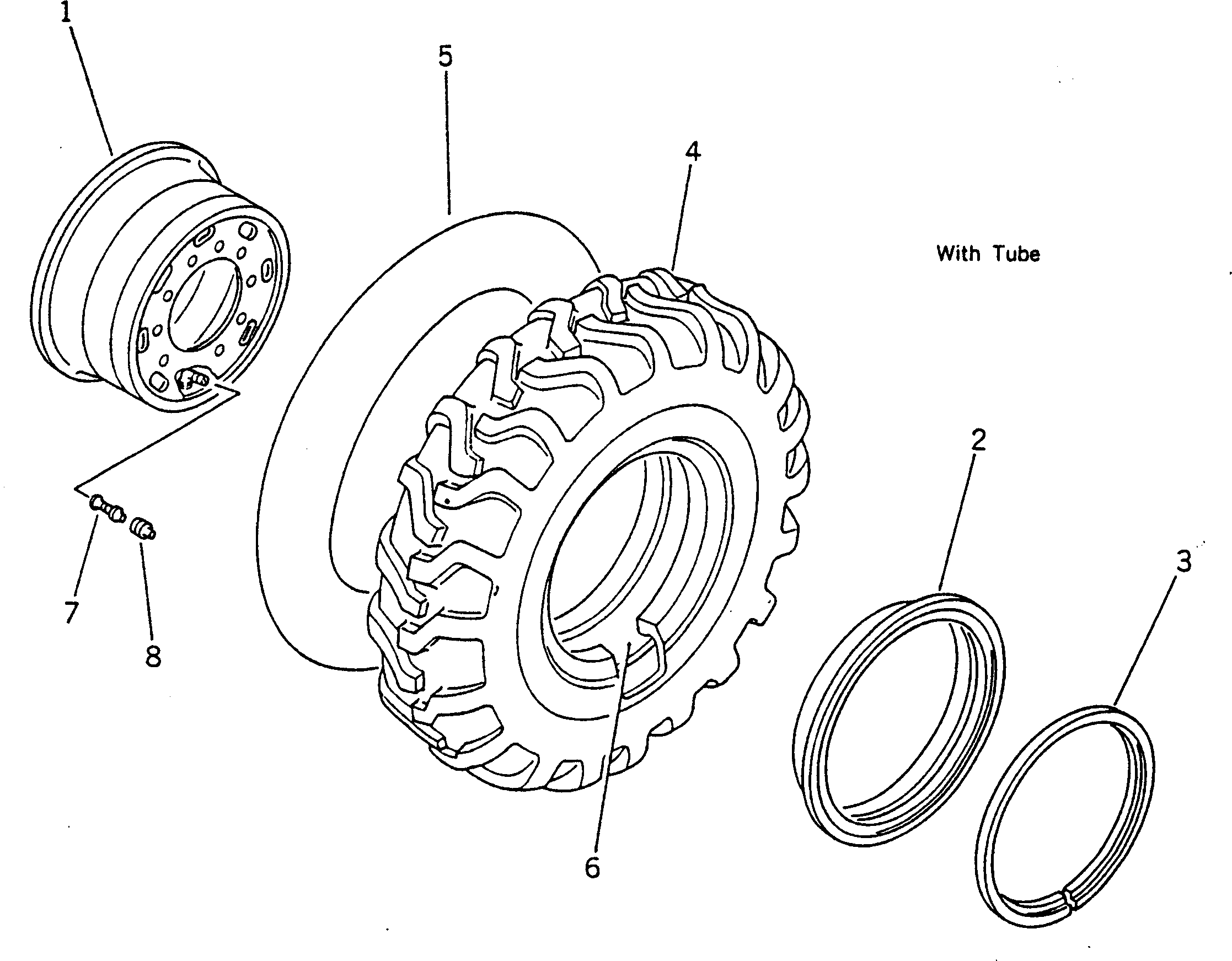 WHEEL ASS'Y (OP) 232-830-0480 KOMATSU