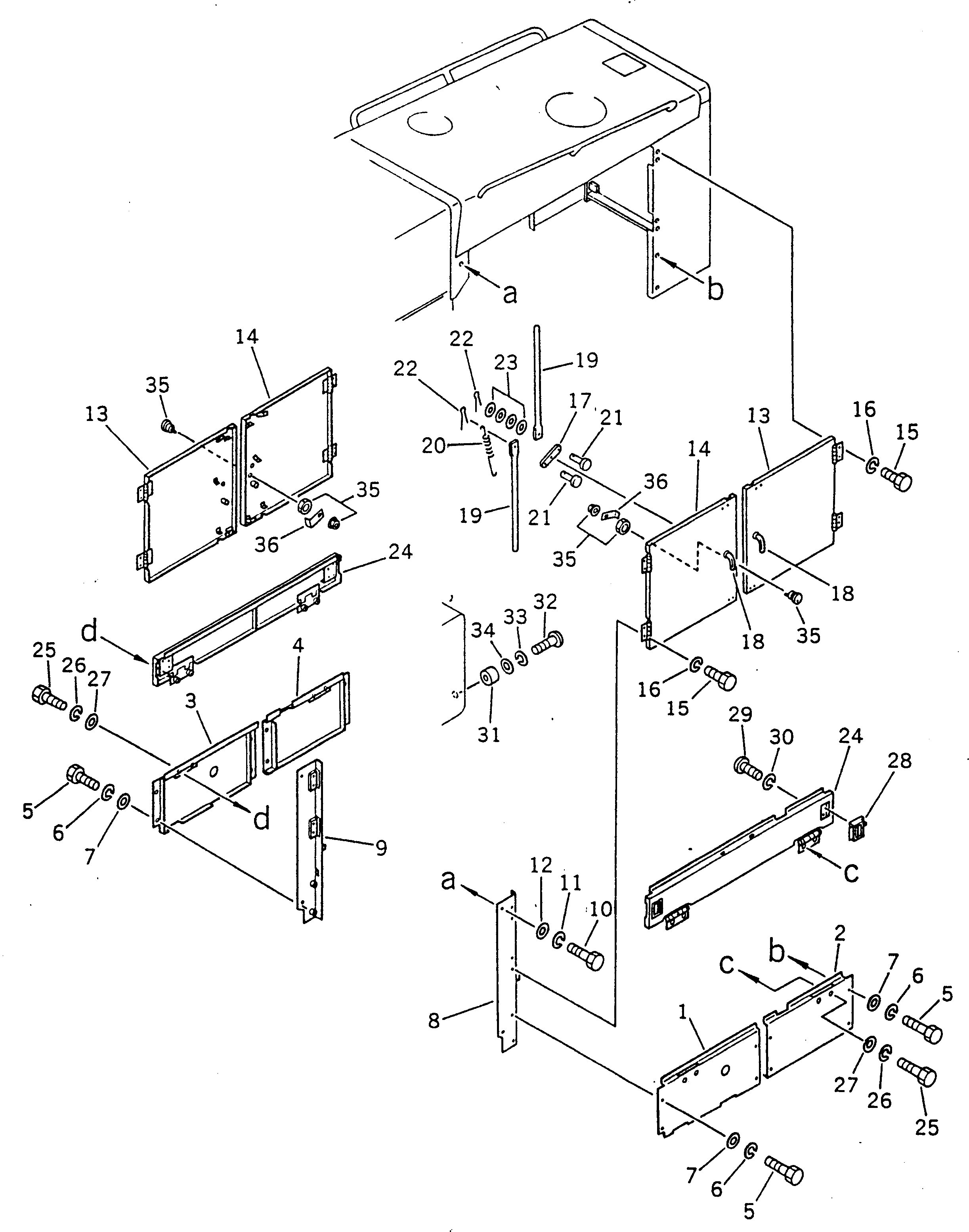 SIDE PANEL 232-54-55131 KOMATSU
