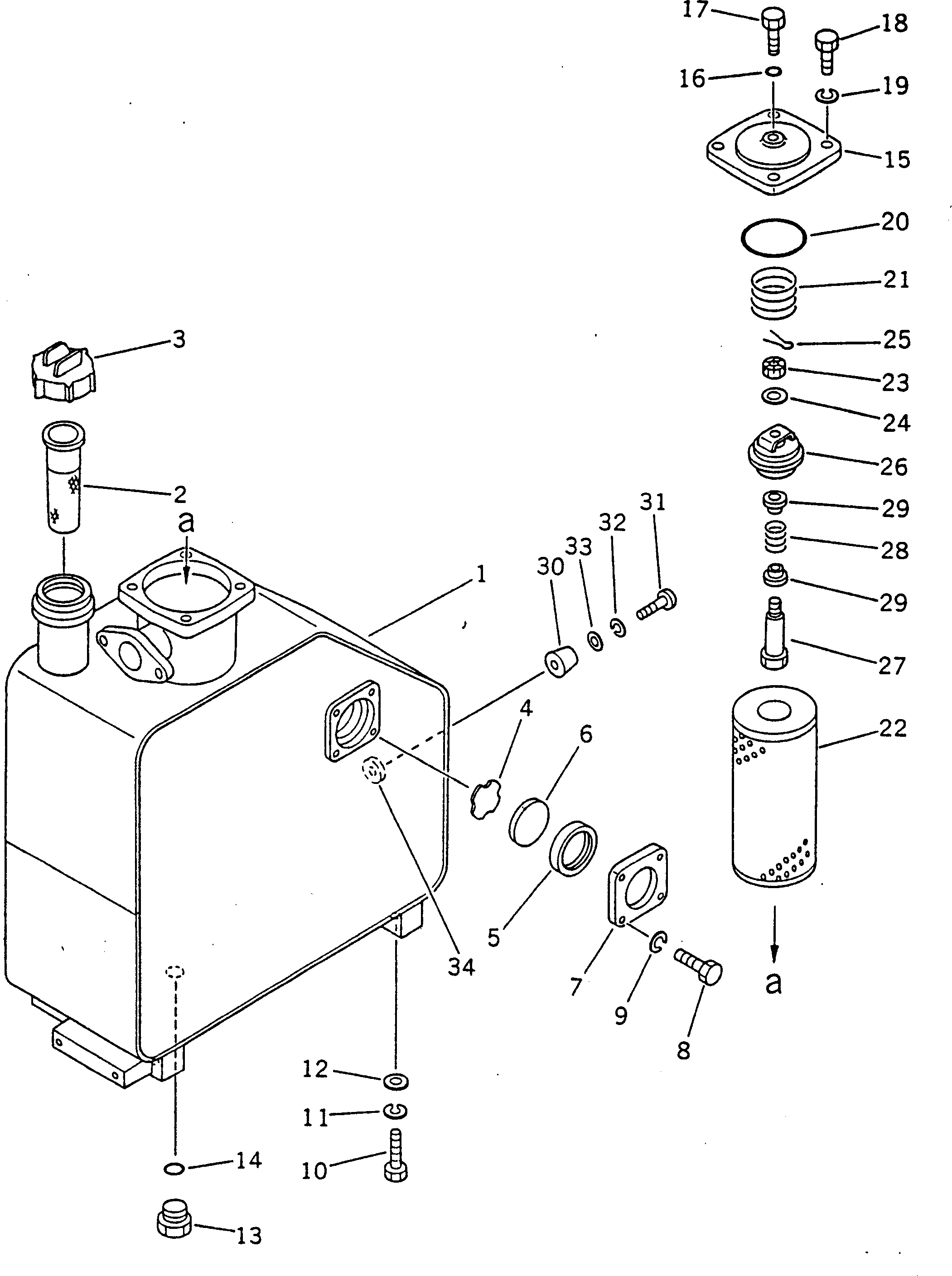 HYDRAULIC TANK 232-60-00501 KOMATSU
