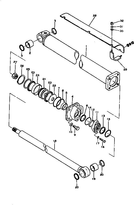 Цилиндр в сборе 234-63-42102 KOMATSU