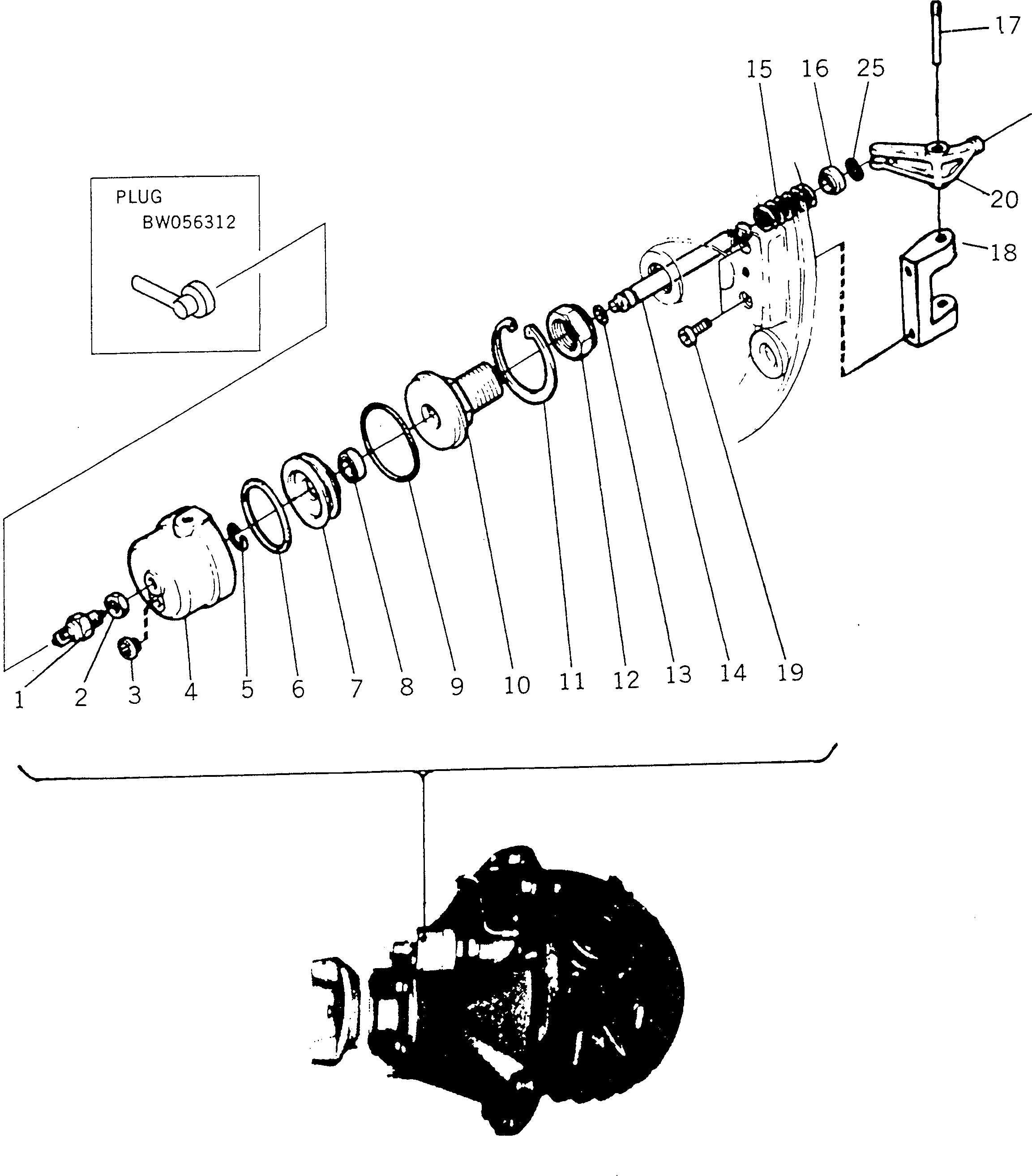 Болт BW053587 KOMATSU