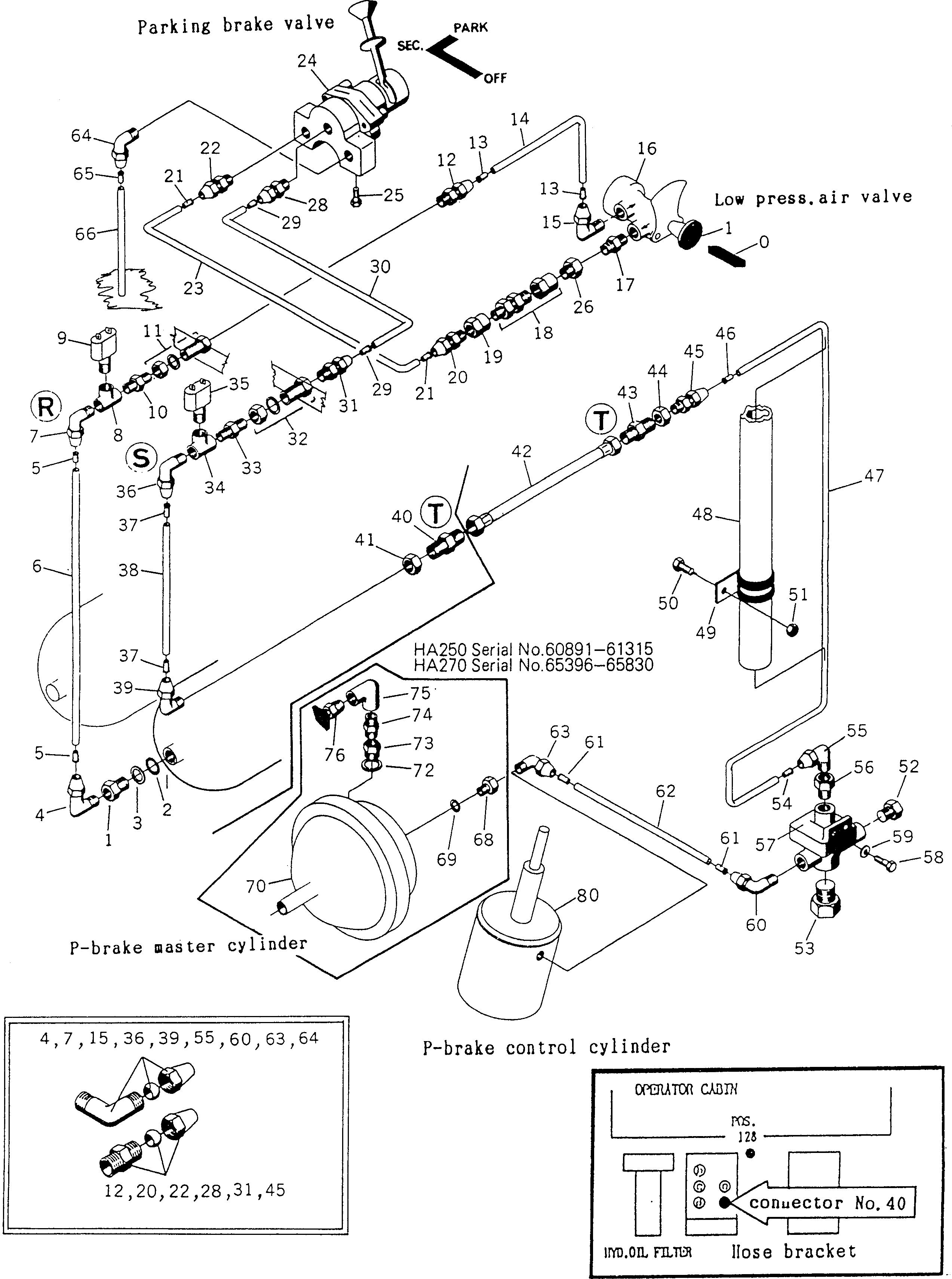 AIR VALVE,LOW PRESSURE BW054089 KOMATSU