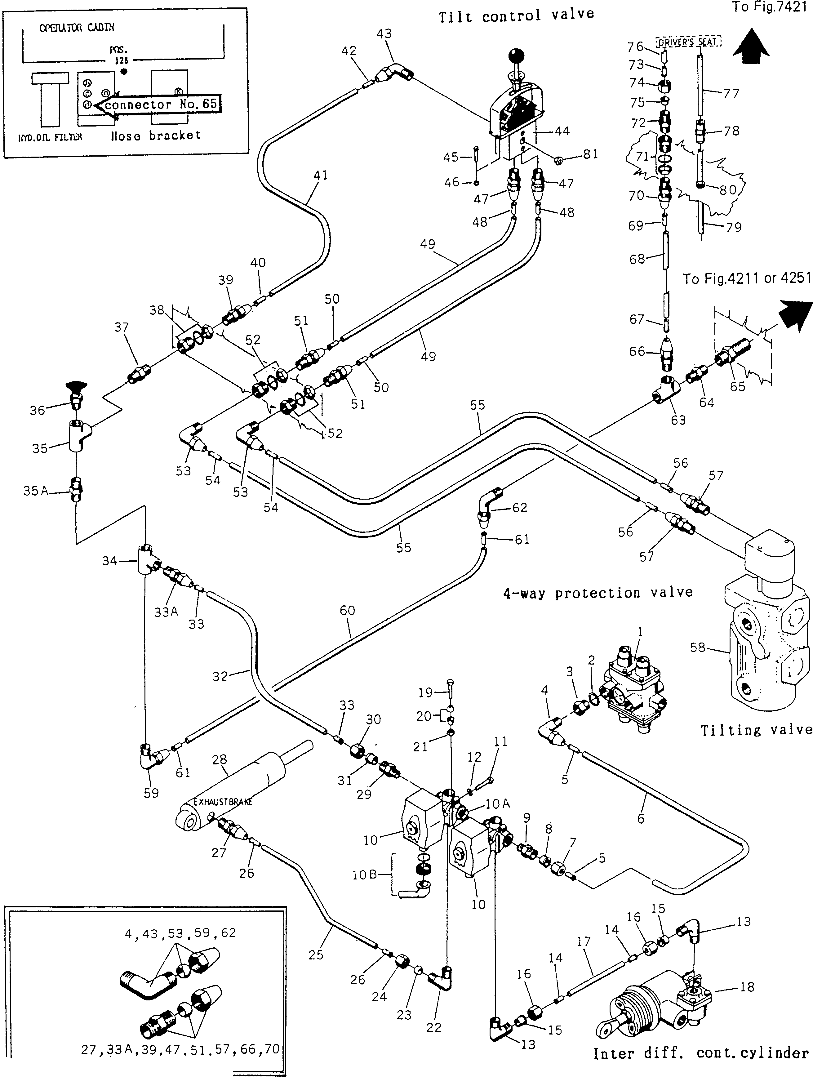 PIPE SET,(WITH VALVE) BW057475 KOMATSU