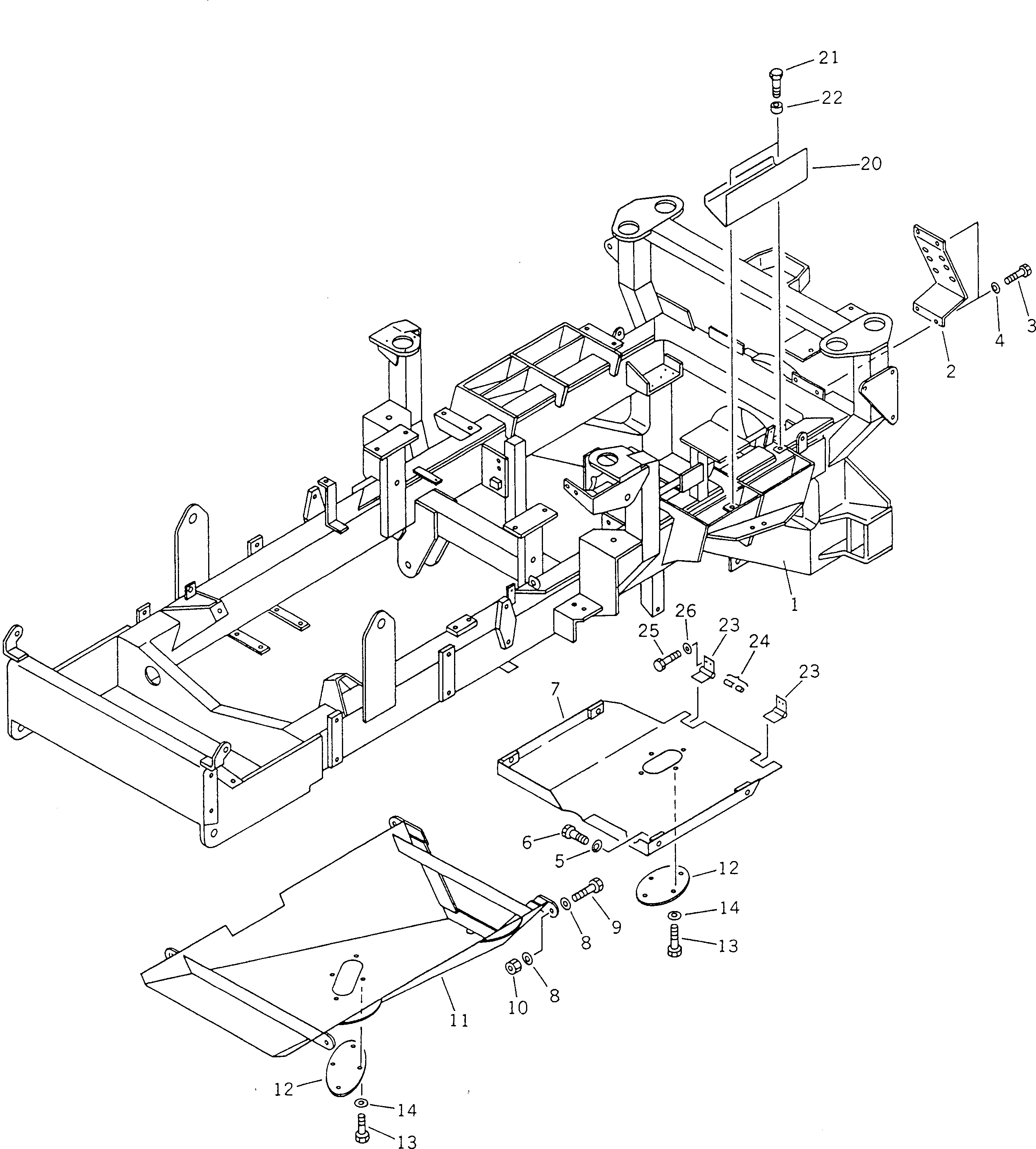 FRAME,FRONT BW011589 KOMATSU